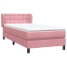 Cama box spring con colchón terciopelo rosa 80x210 cm