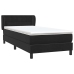 Cama box spring con colchón cuero sintético negro 90x210 cm