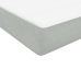 Cama box spring con colchones terciopelo gris claro 180x210 cm