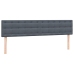 Cama box spring con colchones terciopelo gris oscuro 180x210 cm