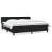 Cama box spring con colchones terciopelo negro 180x210 cm