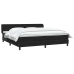 Cama box spring con colchones terciopelo negro 180x210 cm