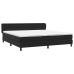 Cama box spring con colchones terciopelo negro 180x210 cm