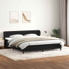 Cama box spring con colchones terciopelo negro 180x210 cm