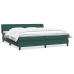 Cama box spring con colchones terciopelo verde oscuro 180x210cm