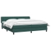 Cama box spring con colchones terciopelo verde oscuro 180x210cm