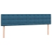 Cama box spring con colchones terciopelo azul oscuro 180x210 cm