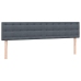 Cama box spring con colchones terciopelo gris oscuro 200x210 cm