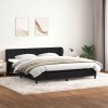 Cama box spring con colchones terciopelo negro 200x210 cm