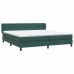 Cama box spring con colchones terciopelo verde oscuro 200x210cm