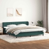 Cama box spring con colchones terciopelo verde oscuro 180x220cm