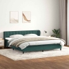 Cama box spring con colchones terciopelo verde oscuro 200x220cm