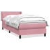 Cama box spring con colchón terciopelo rosa 90x210 cm