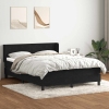 Cama box spring con colchón terciopelo negro 140x210 cm