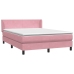 Cama box spring con colchón terciopelo rosa 140x210 cm