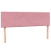 Cama box spring con colchón terciopelo rosa 140x210 cm