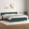 Cama box spring con colchón terciopelo verde oscuro 180x210 cm