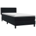 Cama box spring con colchón cuero sintético negro 80x220 cm