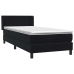 Cama box spring con colchón terciopelo negro 90x220 cm