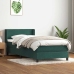 Cama box spring con colchón terciopelo verde oscuro 90x220 cm