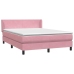 Cama box spring con colchón terciopelo rosa 140x220 cm