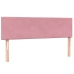 Cama box spring con colchón terciopelo rosa 140x220 cm