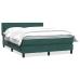 Cama box spring con colchón terciopelo verde oscuro 160x220 cm