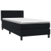 Cama box spring con colchón cuero sintético negro 80x210 cm