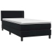 Cama box spring con colchón cuero sintético negro 90x210 cm