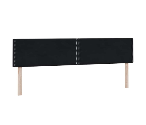 Cama box spring con colchón terciopelo negro 200x210 cm