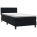 Cama box spring con colchón cuero sintético negro 80x220 cm