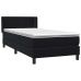 Cama box spring con colchón terciopelo negro 90x220 cm