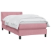 Cama box spring con colchón terciopelo rosa 80x210 cm