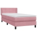 Cama box spring con colchón terciopelo rosa 80x210 cm