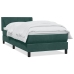 Cama box spring con colchón terciopelo verde oscuro 100x210 cm