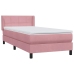 Cama box spring con colchón terciopelo rosa 100x210 cm