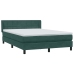 Cama box spring con colchón terciopelo verde oscuro 140x210 cm