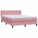 Cama box spring con colchón terciopelo rosa 160x210 cm