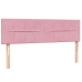 Cama box spring con colchón terciopelo rosa 160x210 cm