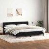 Cama box spring con colchón terciopelo negro 200x210 cm