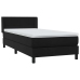 Cama box spring con colchón cuero sintético negro 80x220 cm