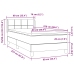 Cama box spring con colchón terciopelo gris claro 90x220 cm