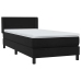 Cama box spring con colchón terciopelo negro 90x220 cm