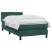 Cama box spring con colchón terciopelo verde oscuro 90x220 cm