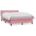 Cama box spring con colchón terciopelo rosa 140x220 cm