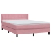 Cama box spring con colchón terciopelo rosa 140x220 cm