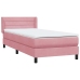 Cama box spring con colchón terciopelo rosa 80x210 cm