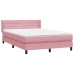 Cama box spring con colchón terciopelo rosa 140x210 cm