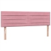 Cama box spring con colchón terciopelo rosa 140x210 cm