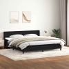 Cama box spring con colchón terciopelo negro 180x210 cm